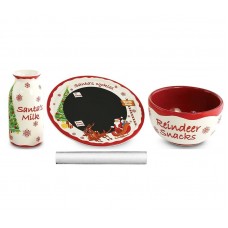 The Holiday Aisle Matson 4 Piece Santa Message Charger Set THLY6889